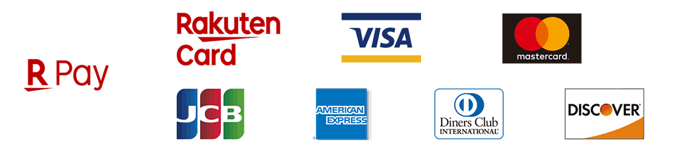 楽天ペイ・楽天カード・Visa・MasterCard・JCB・American Express・Diners Club・Discover